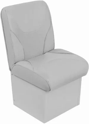 Overton's Deluxe Jump Boat Seat – High-Impact Plastic Frame, UV-Resistant Marine Vinyl, Storage Under Seat, 10" Base