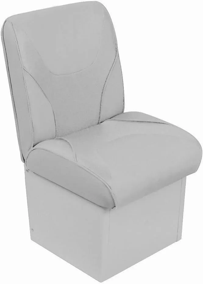 Overton's Deluxe Jump Boat Seat – High-Impact Plastic Frame, UV-Resistant Marine Vinyl, Storage Under Seat, 10" Base