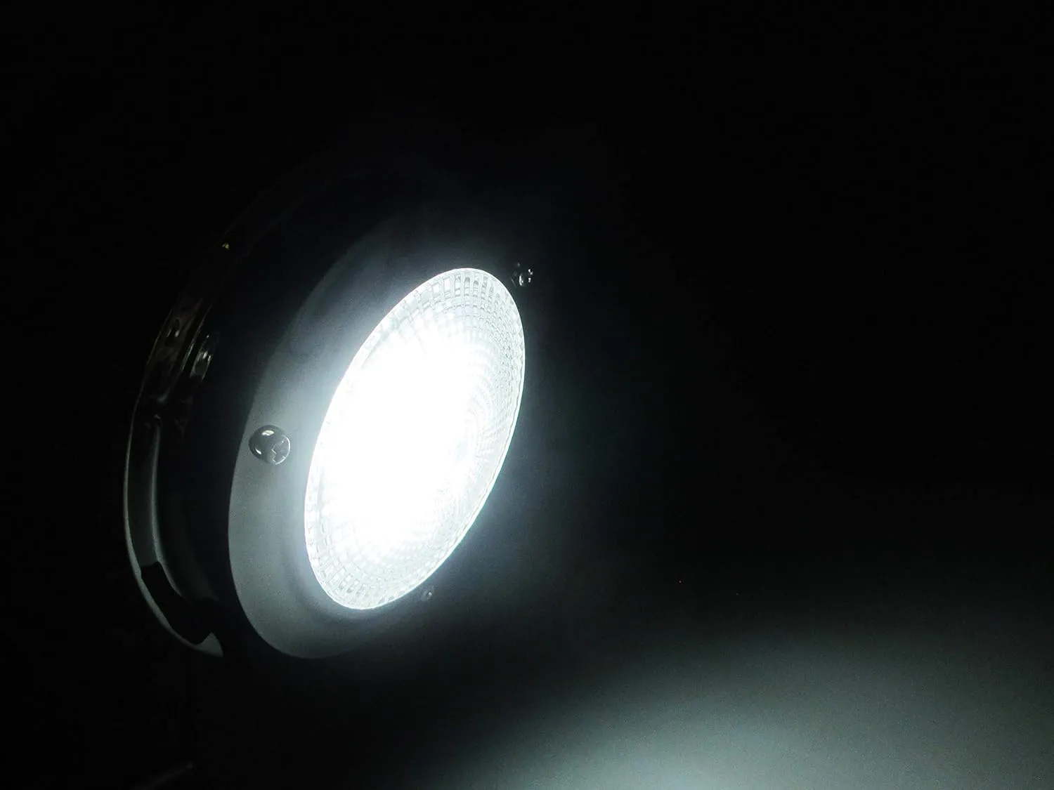 Pactrade Marine Dome Light 12V - 3-Inch Lens, Cool White LED | Stainless Steel Boat Light with Built-In Rocker Switch, Surface Mount | RV, Trailer, Boat Interior Lights, Marine Lights