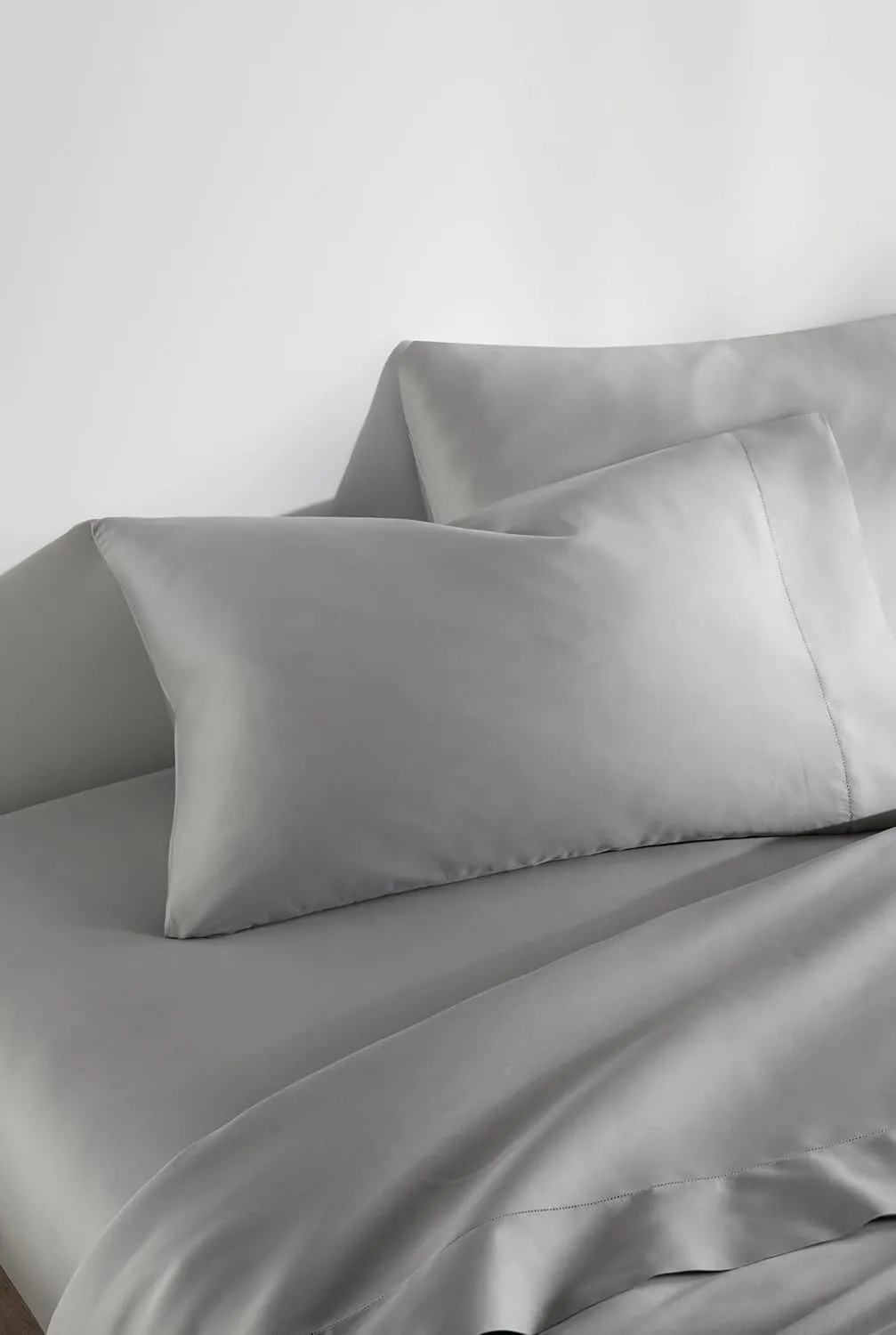 Peacock Alley Clara Luxury Sateen Sheet Sets - 100% Long Staple Cotton, 320 Thread-Count - Soft and Smooth Sateen Weave for All Seasons - Queen (Blue)