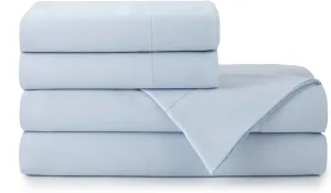 Peacock Alley Clara Luxury Sateen Sheet Sets - 100% Long Staple Cotton, 320 Thread-Count - Soft and Smooth Sateen Weave for All Seasons - Queen (Blue)