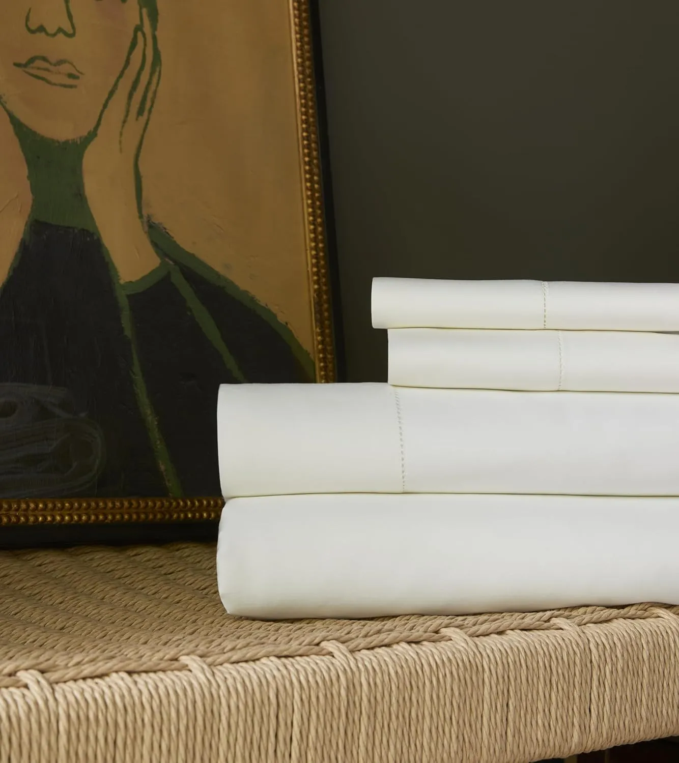 Peacock Alley Clara Luxury Sateen Sheet Sets - 100% Long Staple Cotton, 320 Thread-Count - Soft and Smooth Sateen Weave for All Seasons - Queen (Blue)