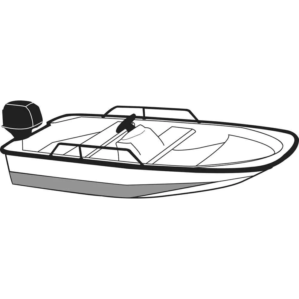Performance Poly-Guard Styled-to-Fit Boat Cover f/15.5' Whaler Style Boats with Side Rails Only - Grey
