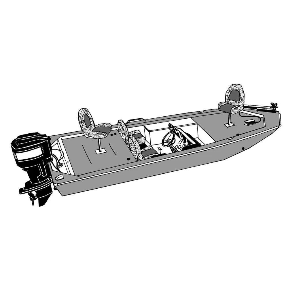 Performance Poly-Guard Styled-to-Fit Boat Cover f/18.5' Jon Style Bass Boats - Shadow Grass