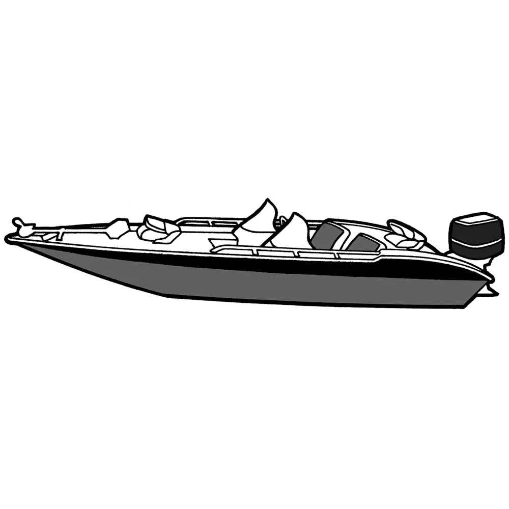 Performance Poly-Guard Styled-to-Fit Boat Cover f/20.5' Wide Style Bass Boats - Grey