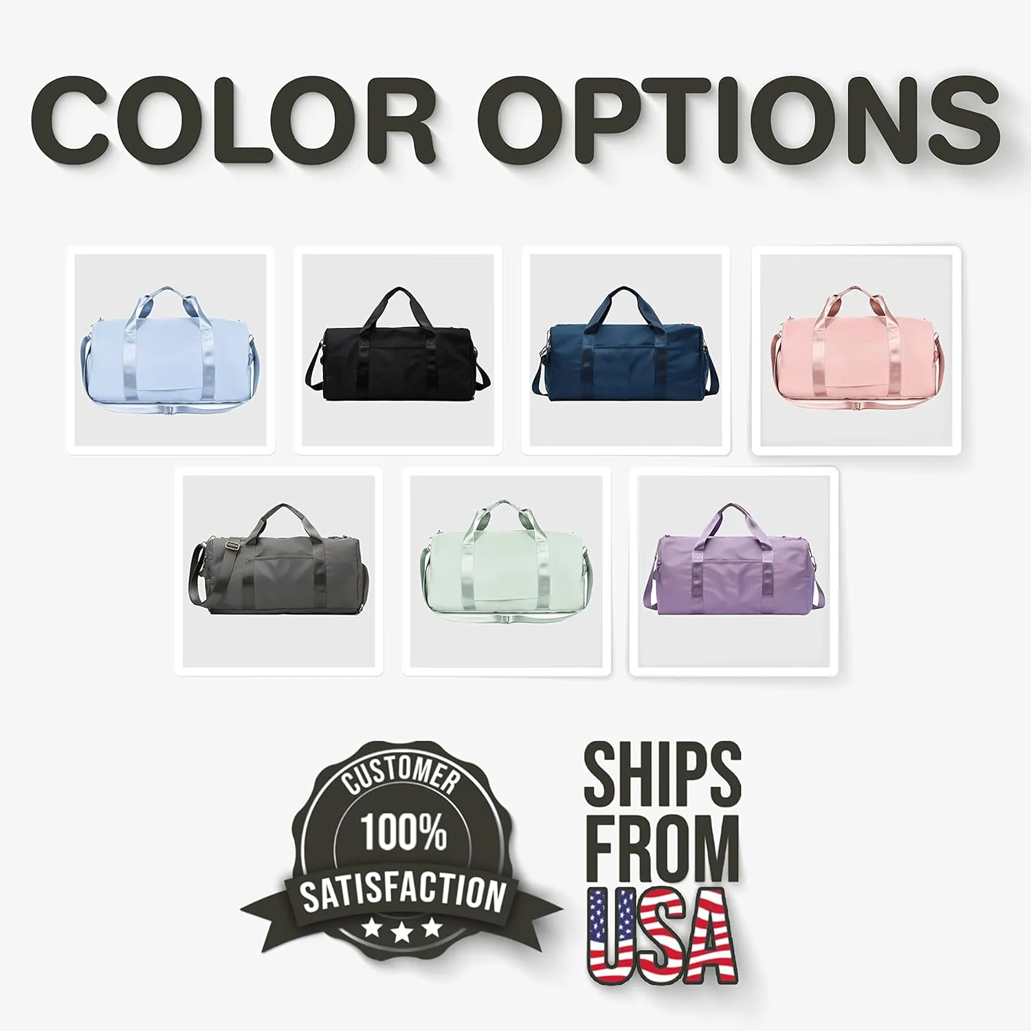 Personalized Ballet Duffle Bag for Women, Girls - Custom Duffel Bag - Different Color & Design Options - Light Purple