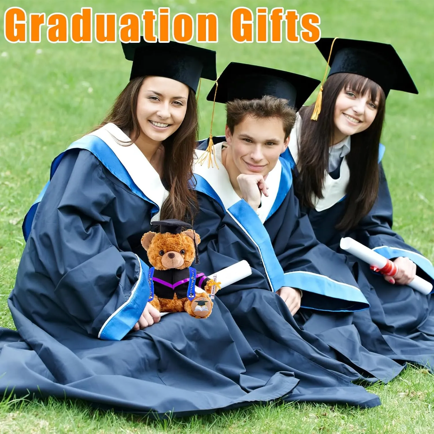 Personalized Graduation Teddy Bear with Text Photo 2025 Graduation Gifts for Him Her, Personalized Teddy Bear as 2025 Graduation Gifts for Girls Boys Graduation Day 2025 (10 inch)