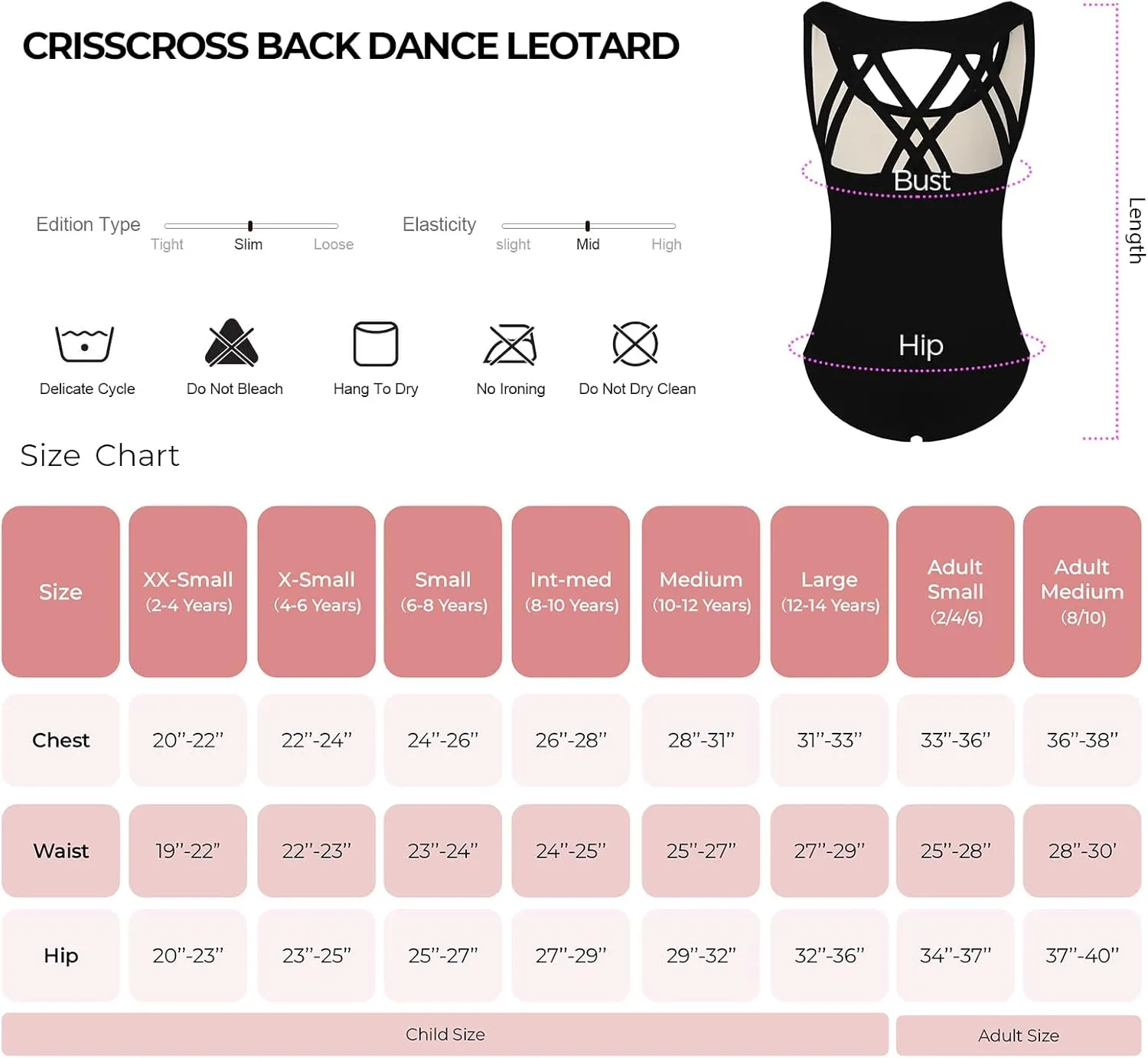 Phineein Girls Sleeveless Ballet Gymnastics Leotards - Kids Athletic Crisscross Back Dancewear Unitards