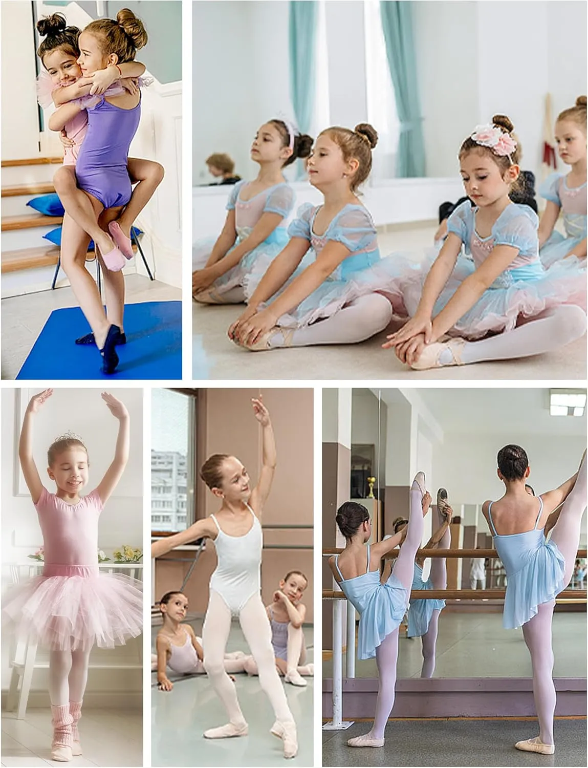 Phoeswan Ballet Shoes for Girls, PU Leather Girls Dance Slippers for Toddler/Little Kid/Big Kid