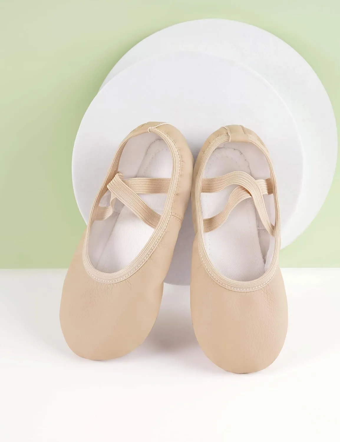Phoeswan Ballet Shoes for Girls, PU Leather Girls Dance Slippers for Toddler/Little Kid/Big Kid