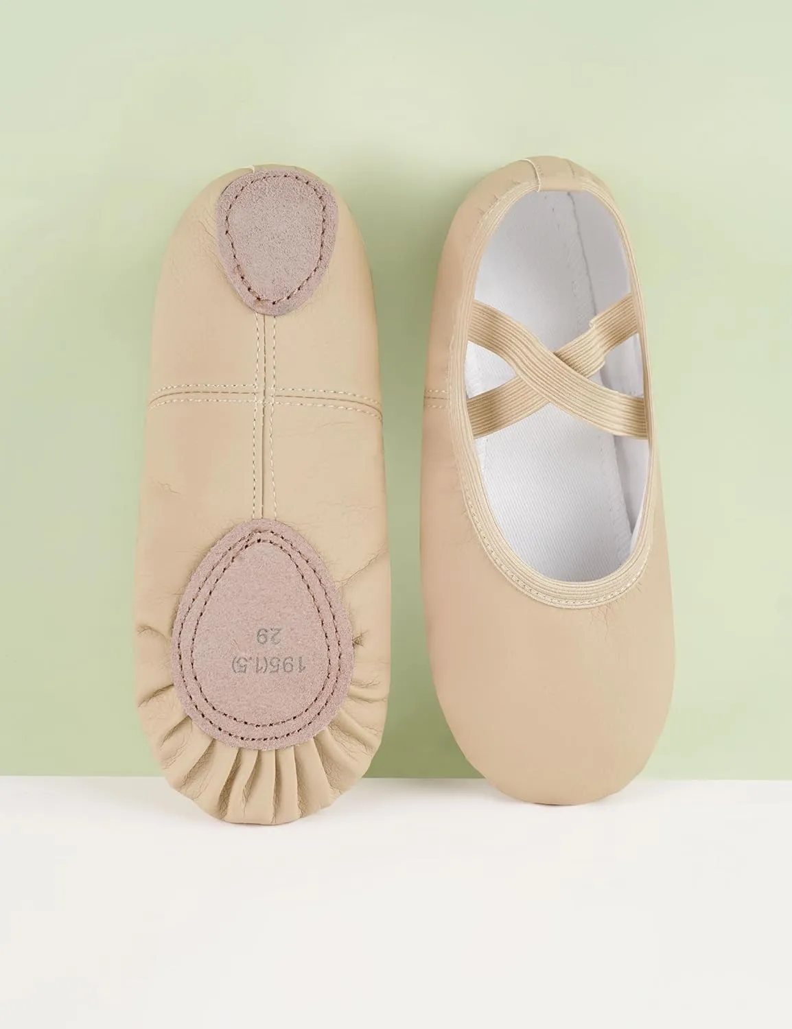 Phoeswan Ballet Shoes for Girls, PU Leather Girls Dance Slippers for Toddler/Little Kid/Big Kid