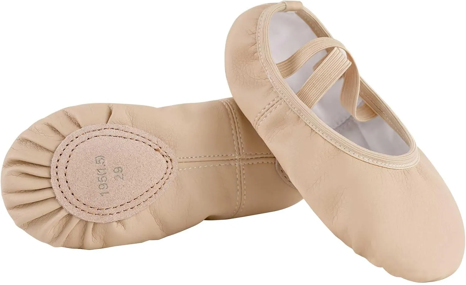 Phoeswan Ballet Shoes for Girls, PU Leather Girls Dance Slippers for Toddler/Little Kid/Big Kid
