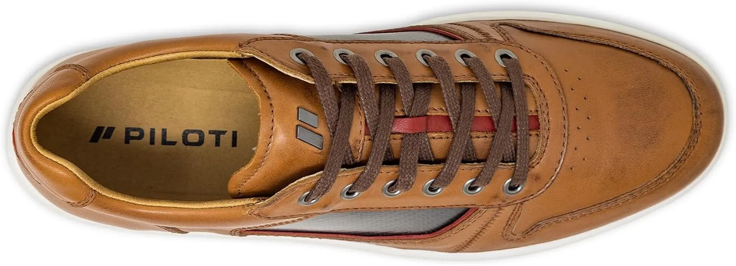 Piloti Driving Shoes for Men, Compass Italian Leather Carbon Panel Everyday Driving Sneaker