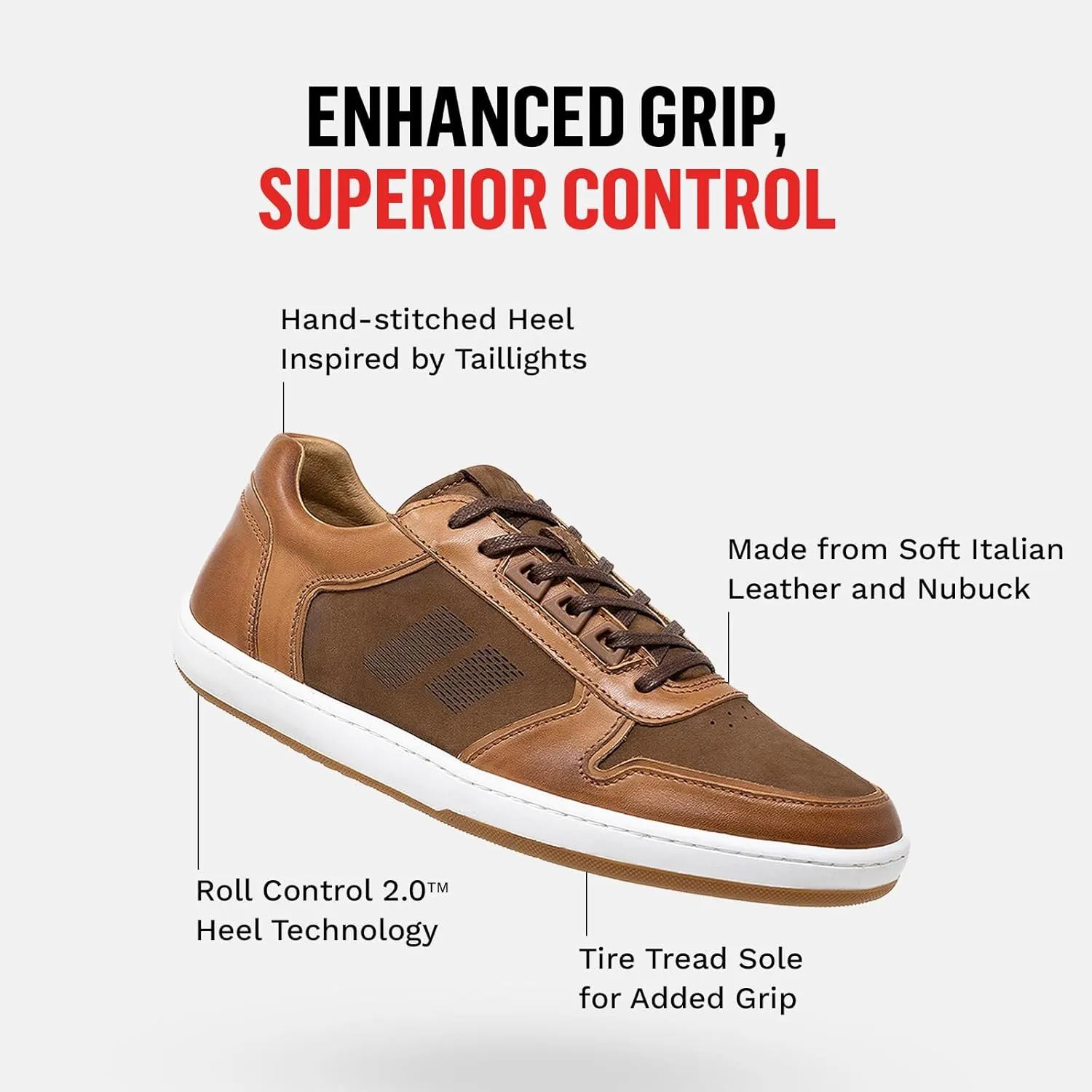 Piloti Men's Drift Performance Italian Nubuck Leather Everyday Driving Sneaker