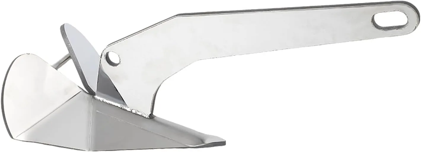 PioneerWorks Boat Anchor, Fluke Anchor, 316 Stainless Steel Delta-Style Anchor for Pontoon, Dinghies, Fishing Boats, Bass Boats, Sport Boats, Sportyachts, Sailboats