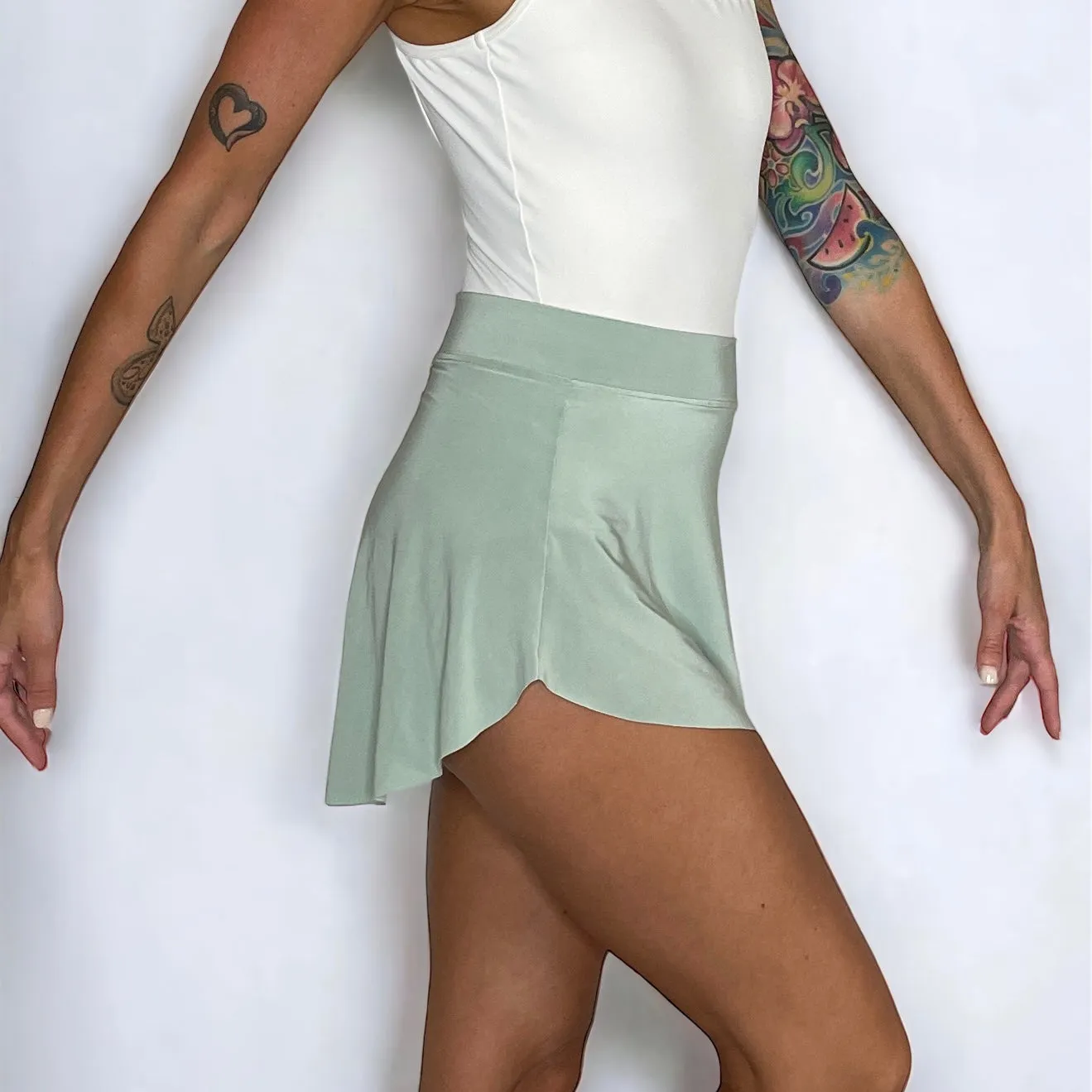 Pistachio Light Green Ballet Pull On Skirt - Demi