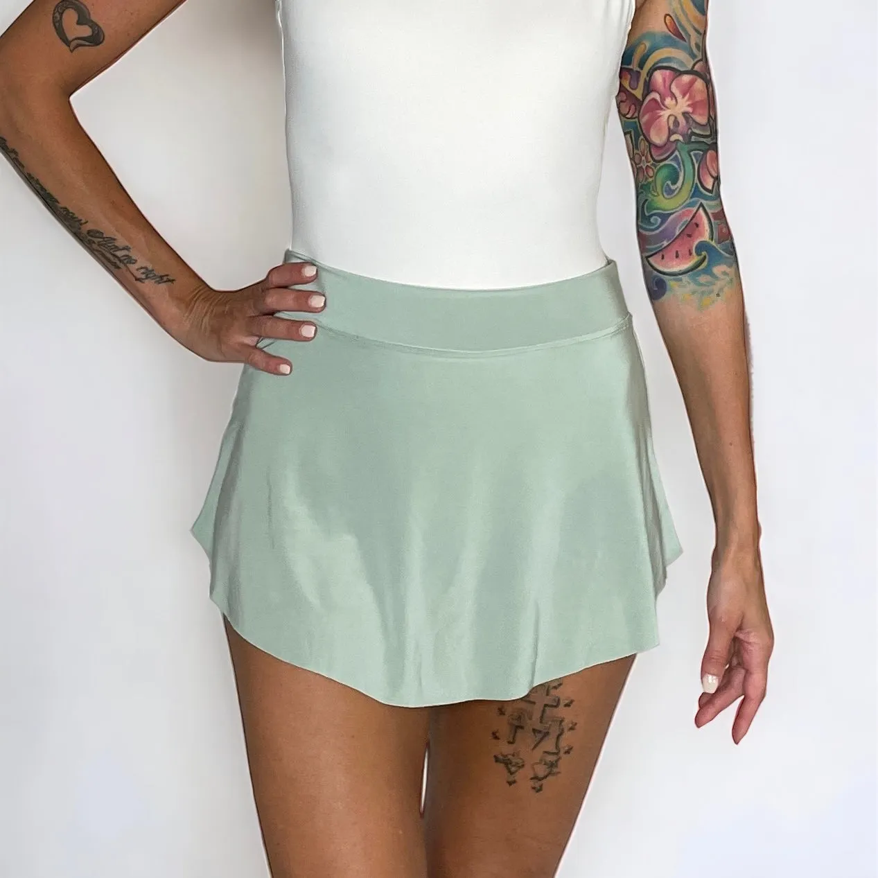 Pistachio Light Green Ballet Pull On Skirt - Demi