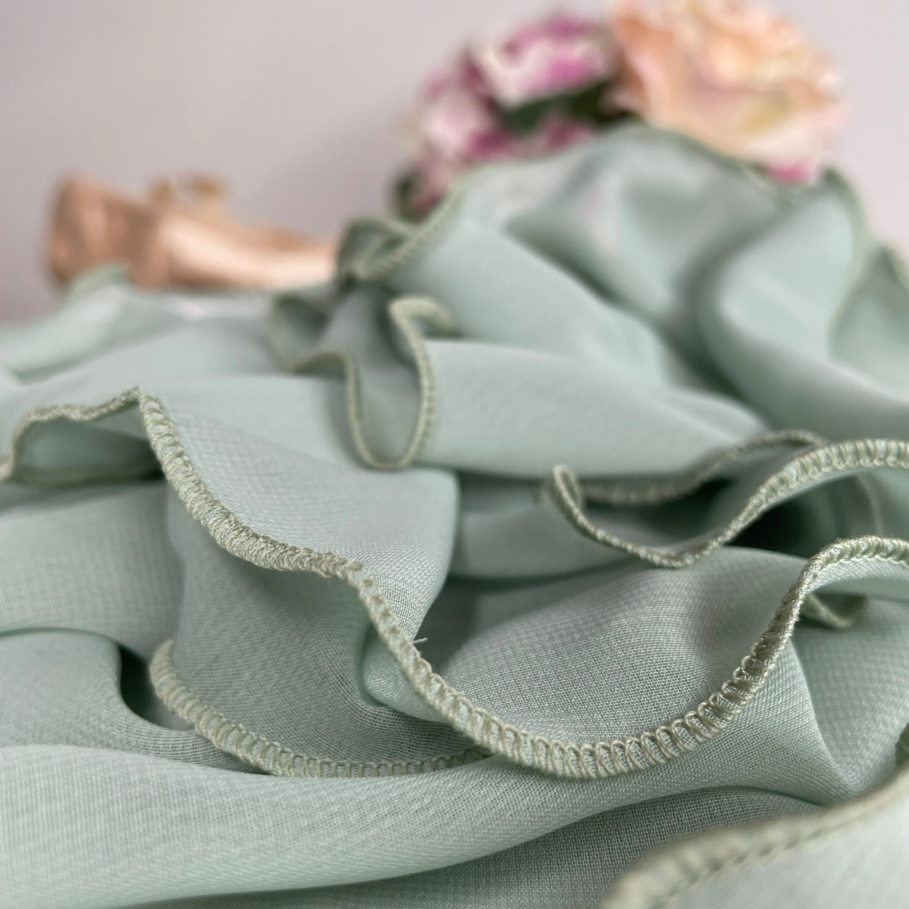Pistachio Light Green Chiffon Ballet Wrap Skirt - Classical