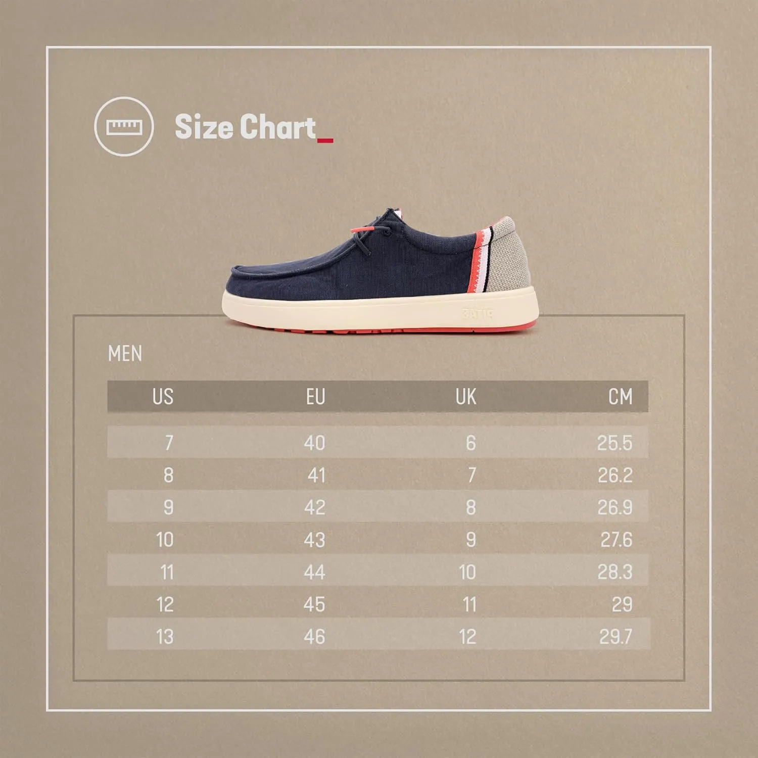 PITAS Men's Cana Slip-On Boat Shoes | Casual Loafers for Men | Comfortable & Lightweight Slip On Shoes | Navy