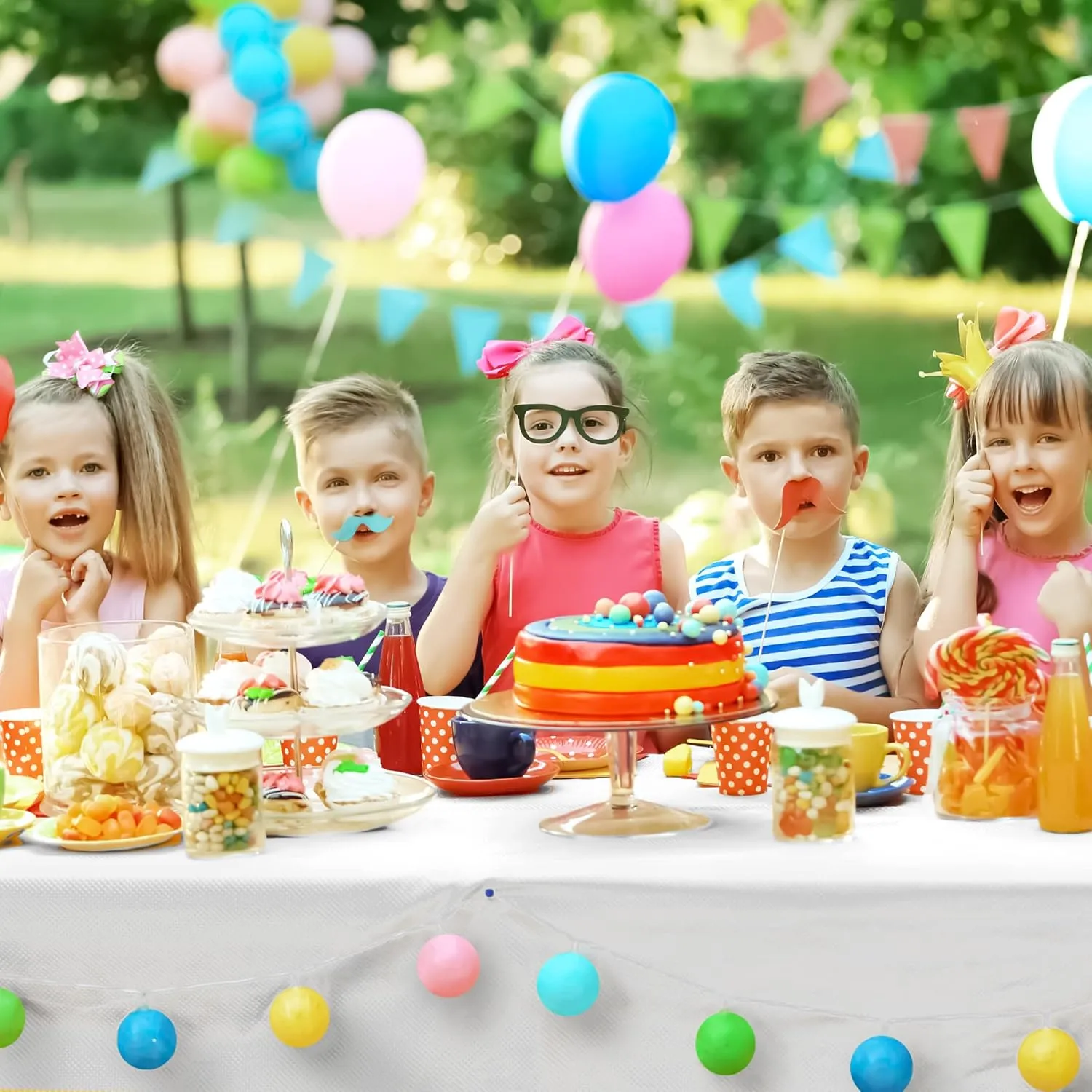 Plastic Table Cloth Disposable, 54In X 300Feet White Table Cover Roll, Disposable Tablecloth with Slide Cutter for Rectangle Round Tables, Party Tablecloths for Birthday, Wedding, Picnic, Outdoor