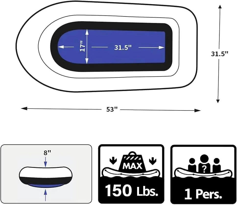 PLKO Inflatable Boat,Swimming Pool and Lake Inflatable Boat