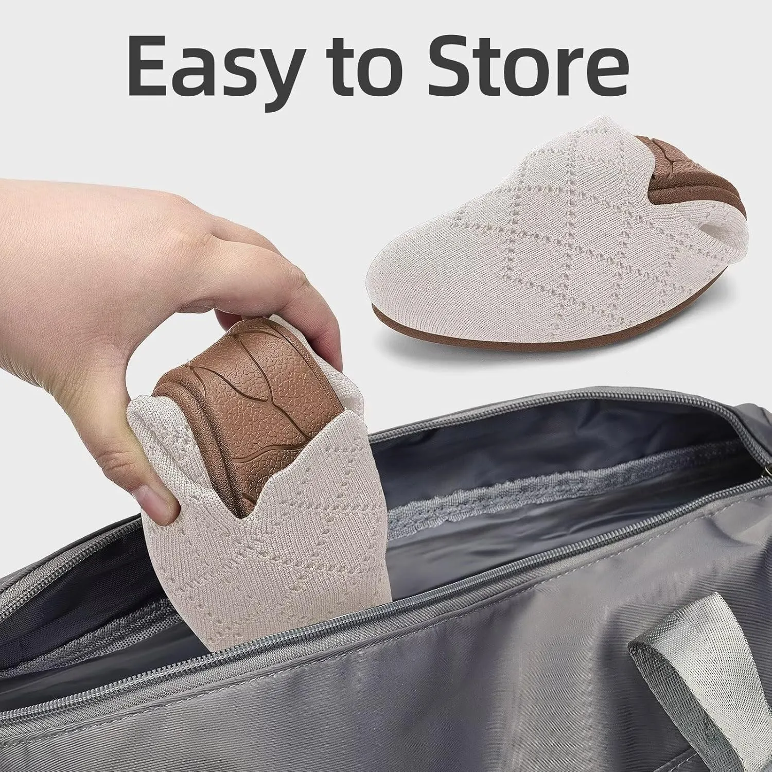 poemlady Women’s Ballet Flat Shoes Dress Shoes Knit Round Toe Slip On Ballerina Walking Flats Shoes for Woman Low Wedge Casual