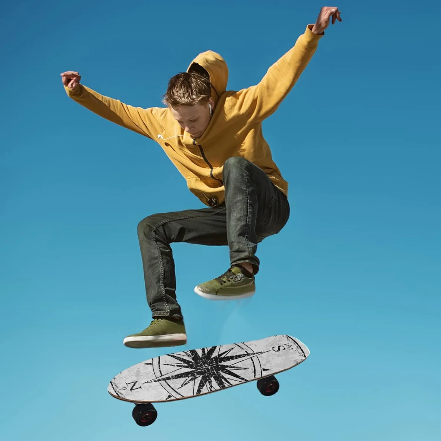 Poeticcity Waterproof Skateboard Grip Tape, Tear-Resistant Sand Paper Sheet Sticker Roller Board Sandpaper, Anti Slip Longboard Scooter Griptape Sheets No Bubble Free Easy to Apply