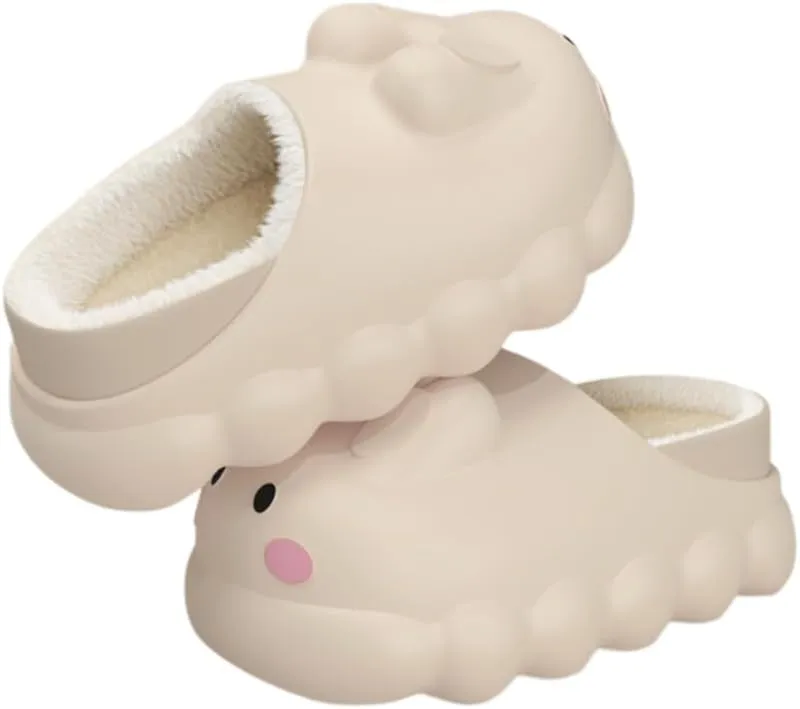Premium Comfort Thermal Cute Rabbit Non Slip Women's Fuzzy House EVA Slippers Indoor Soft Extra Warm Kawaii Shoes
