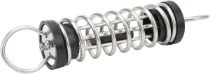 Pretfy 6x300mm Boat Shock Absorbing Spring, 304 Stainless Steel Mooring Spring, Reduce Stress Cracking, Protect Deck Fittings from Snatching for Dock Line Mooring, with Rubber Pad,