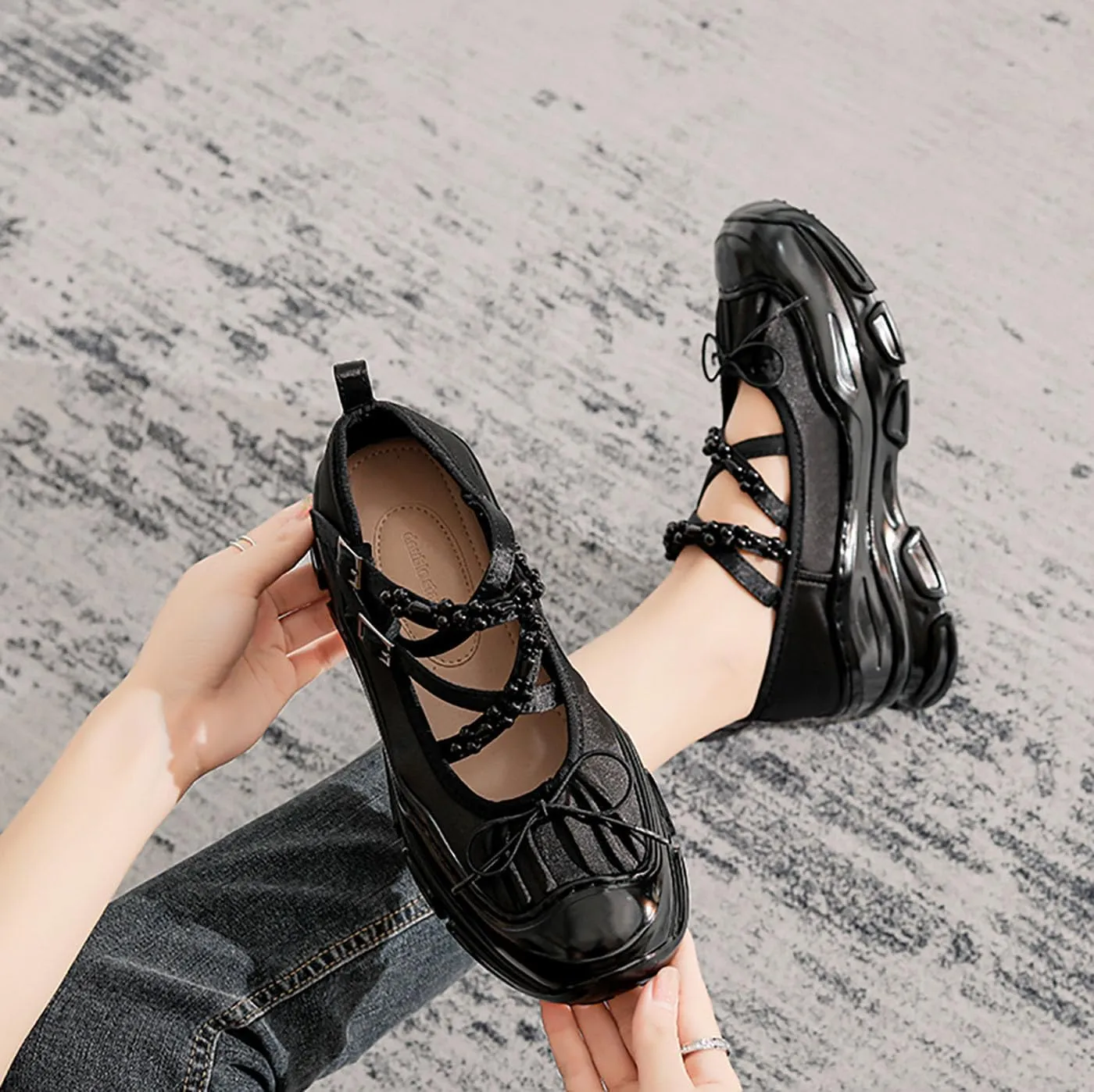 Princess Tutu Chunky Ballet Sneakers Women Platform Mesh Dad Walking Shoes Comfortable Breathable Casual Fashion Running Shoes