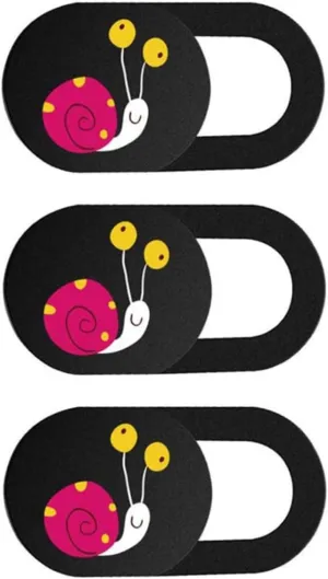 Privacy Webcam Cover for Laptop 3 Pack Snail Pattern Air Cover Easy to Use Slider Thin Privacy Lid No Damage