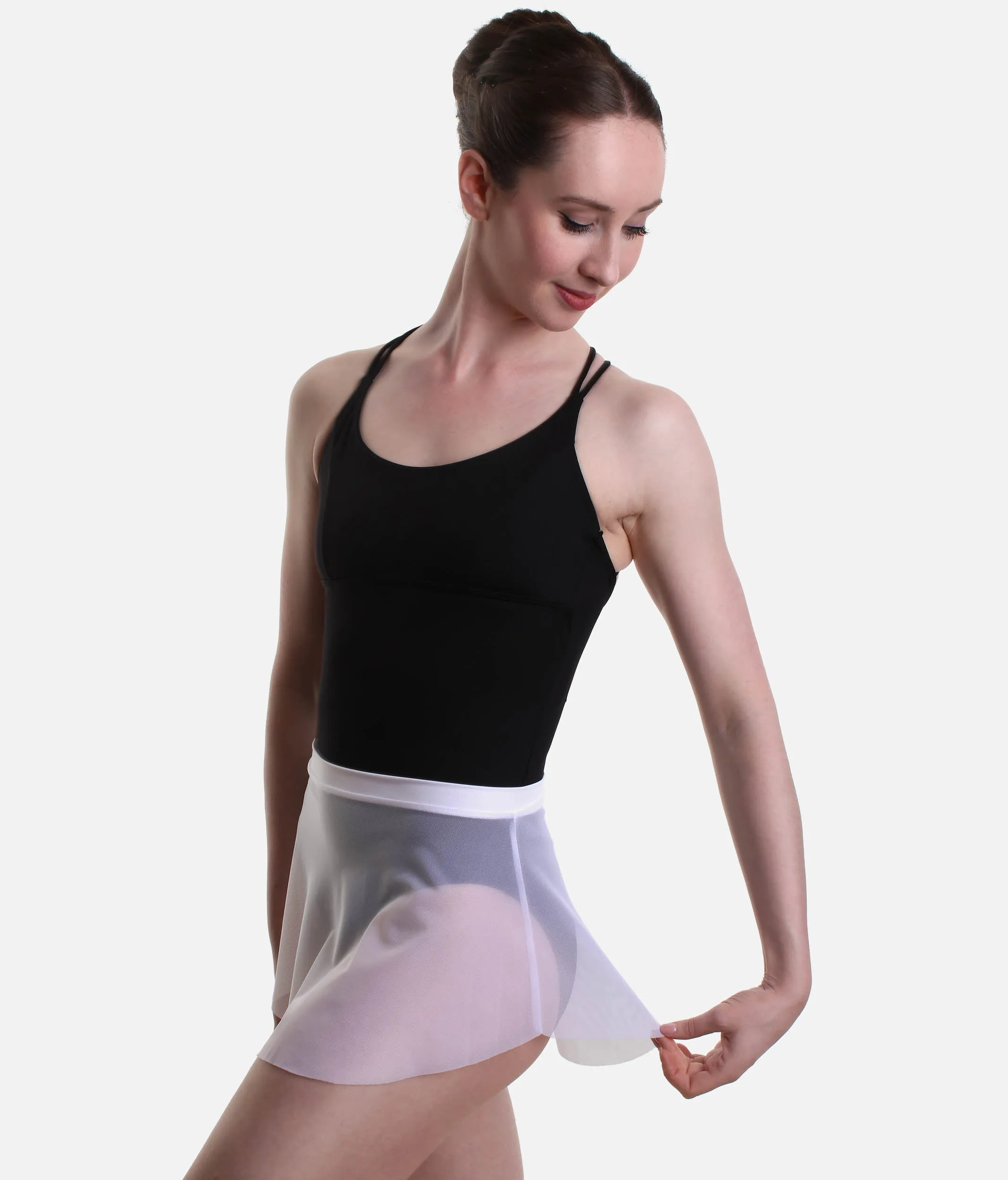 Pull-On Ballet Skirt, Flowy High-Low Design - SKYLAR