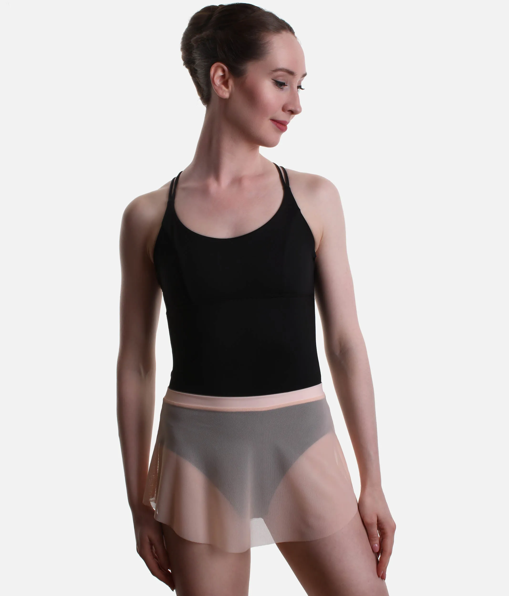 Pull-On Ballet Skirt, Flowy High-Low Design - SKYLAR