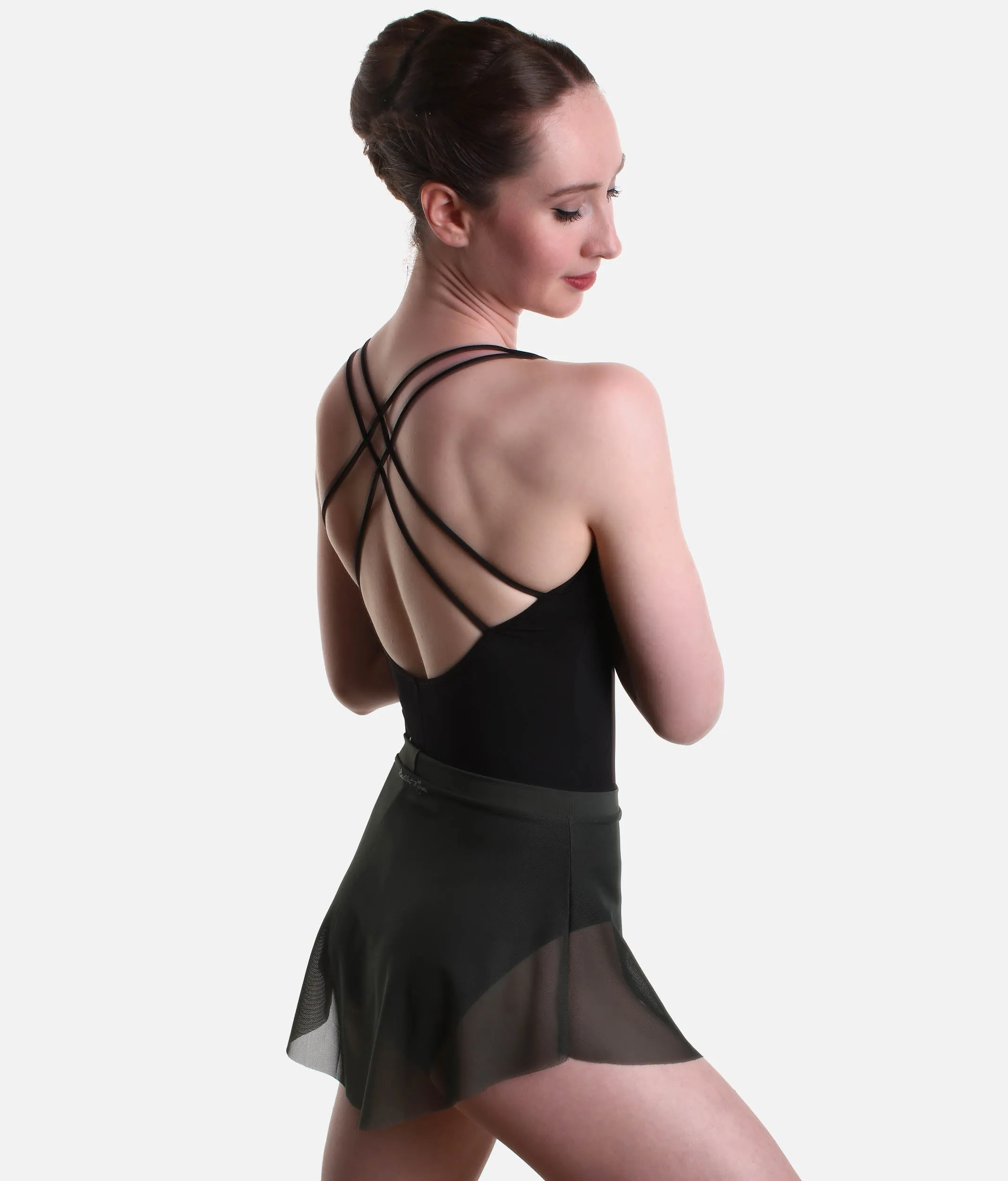 Pull-On Ballet Skirt, Flowy High-Low Design - SKYLAR