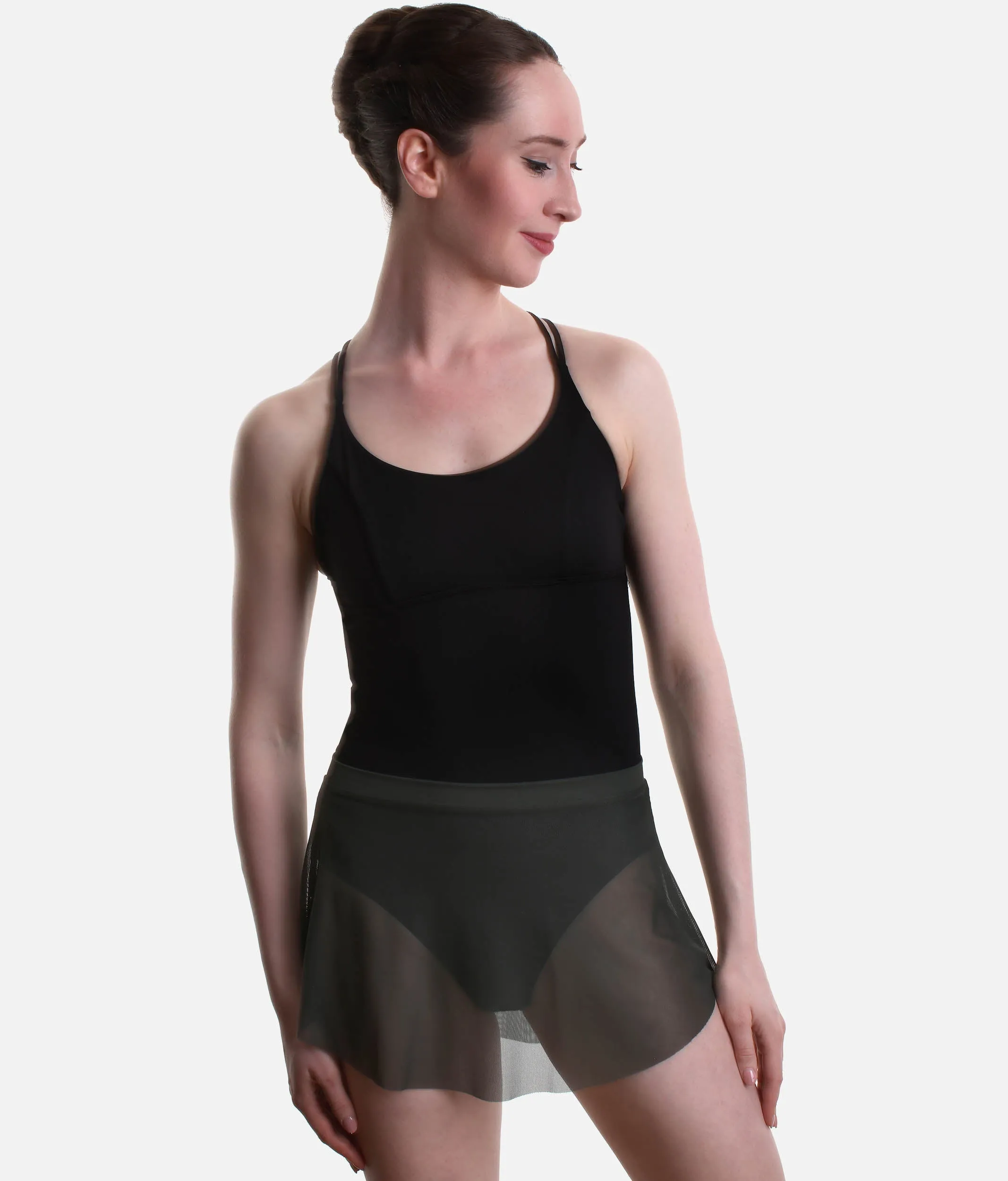 Pull-On Ballet Skirt, Flowy High-Low Design - SKYLAR