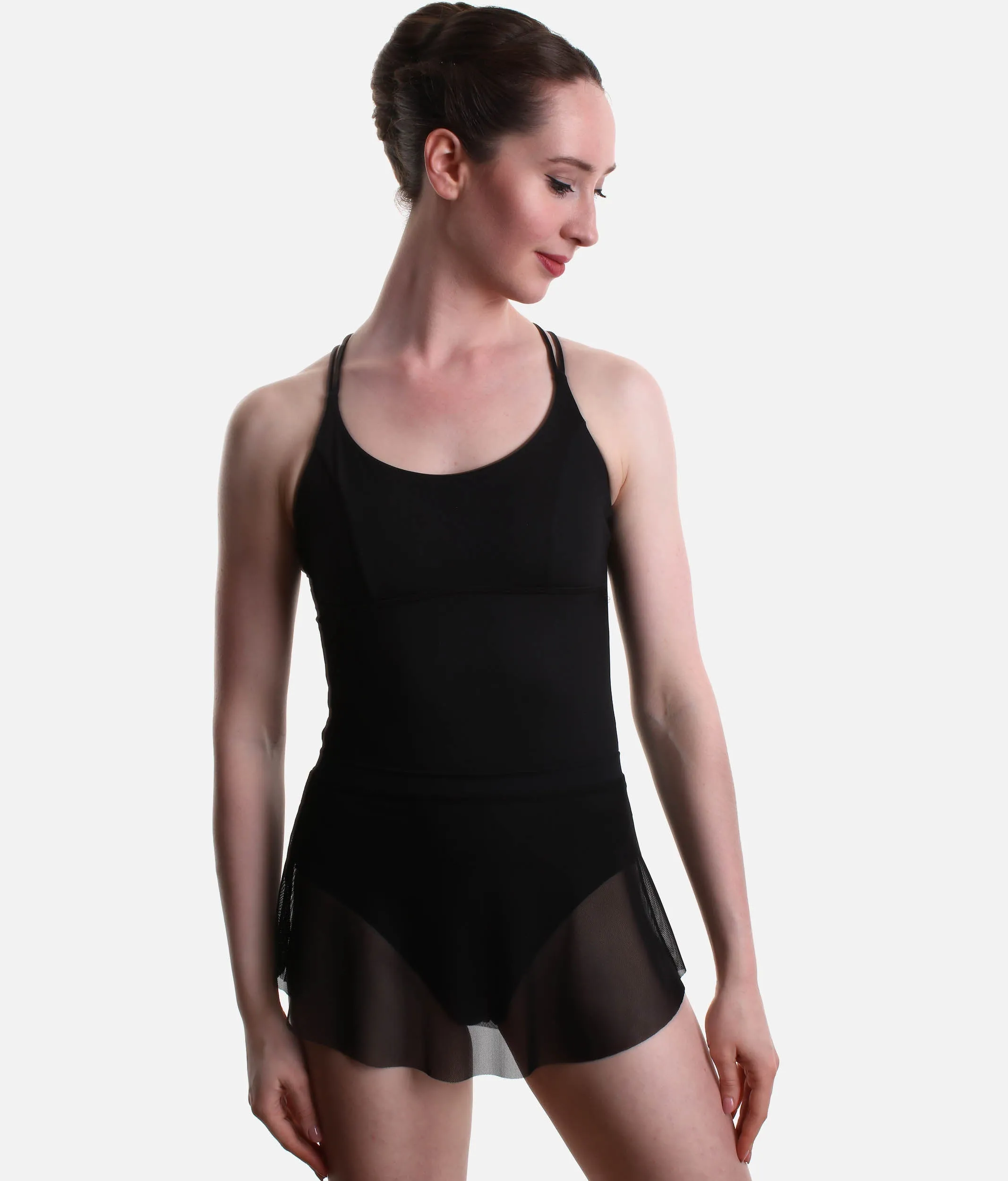 Pull-On Ballet Skirt, Flowy High-Low Design - SKYLAR