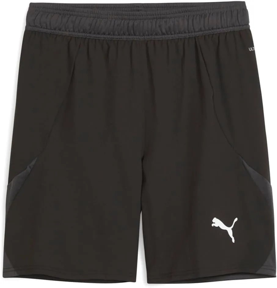 Puma - Mens Teamfinal Shorts, Color Black/White/Flat Dark Gray, Size: Small