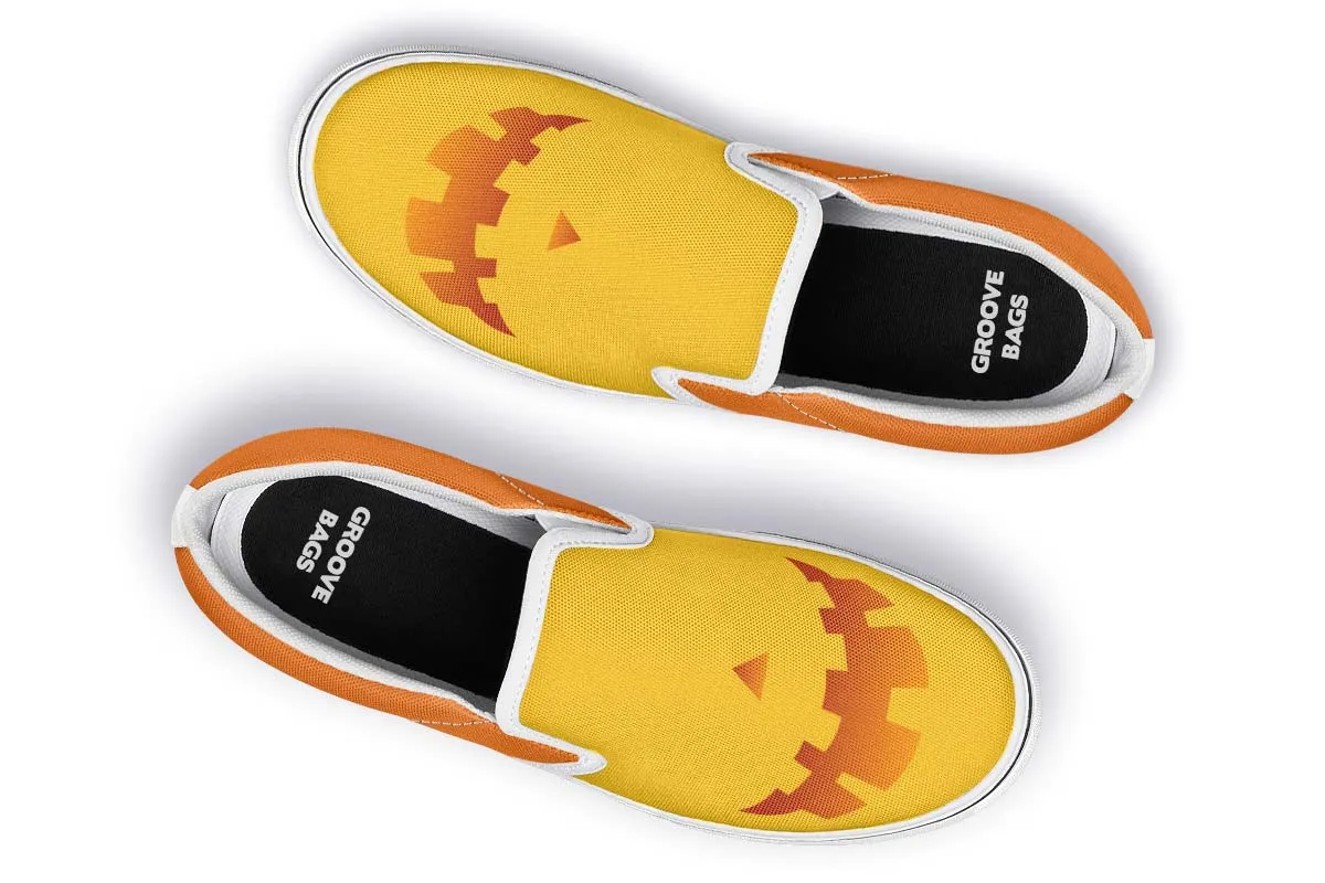 Pumpkin Face Slip-On Shoes