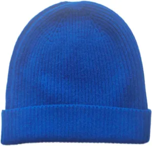 Pure Cashmere Fisherman Ribbed Beanie Hat Skull Cap for Women Men Unisex in 3ply Yarns, Made by Prime Cashmere Yarns