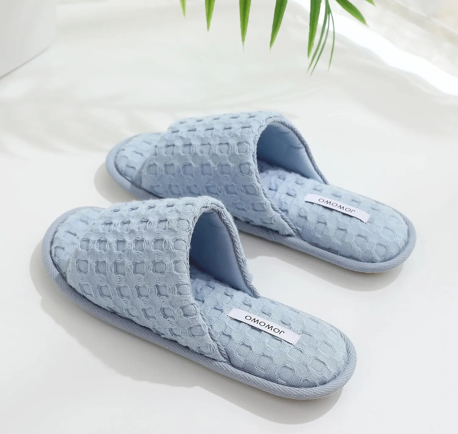 Pure Cotton Women’s Soft and Light Air-feeling Open-toe Indoor Slippers
