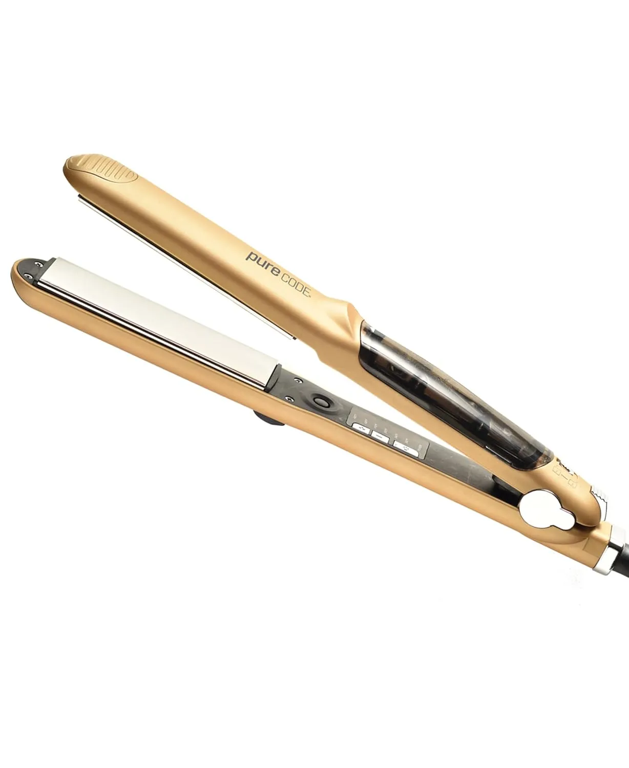 PURECODE Titanium Infuse Pro Vapor Flat Iron - 2-in-1 Hair Straightener & Curling Iron for Smooth, Frizz-Free Hair - Heat Protection with Volume  Heat Protect Serums for Healthy, Salon-Quality Styling