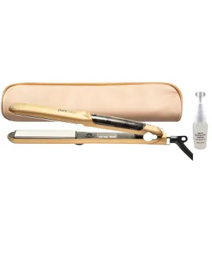 PURECODE Titanium Infuse Pro Vapor Flat Iron - 2-in-1 Hair Straightener & Curling Iron for Smooth, Frizz-Free Hair - Heat Protection with Volume  Heat Protect Serums for Healthy, Salon-Quality Styling