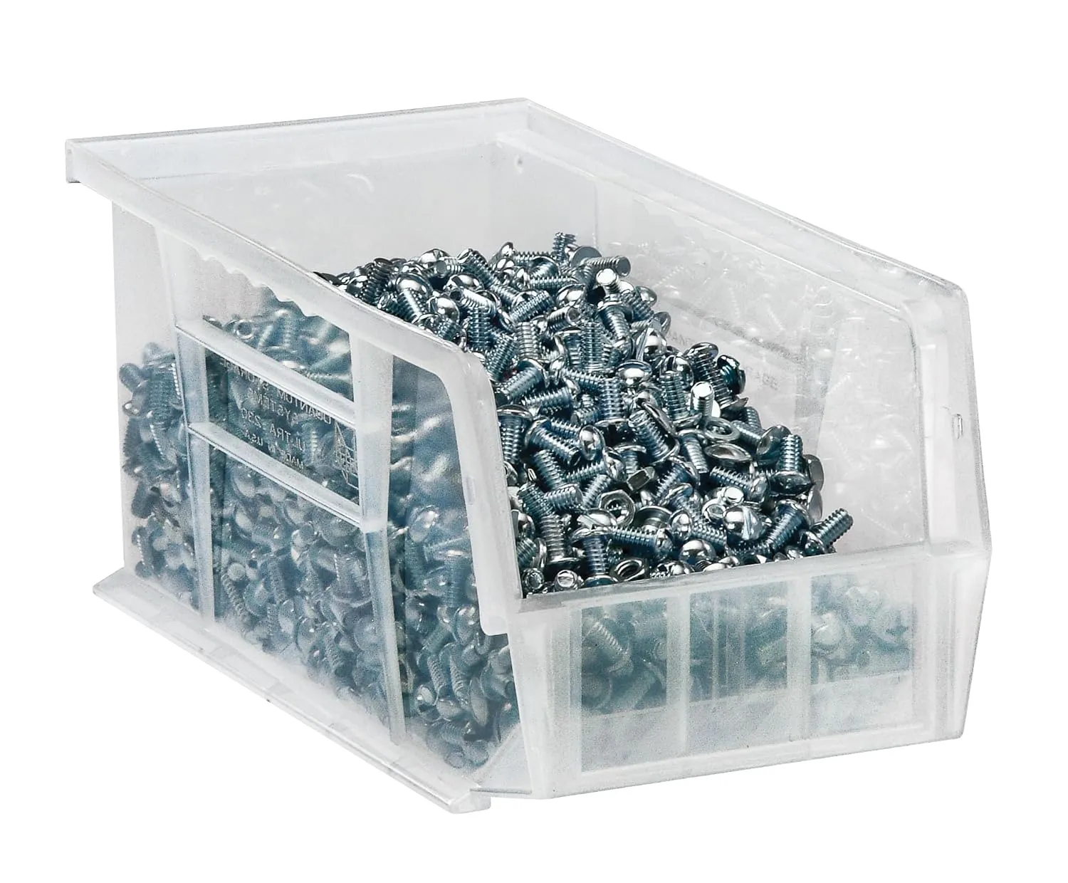 QUANTUM STORAGE SYSTEMS K-QUS230CL-8 8-PackStack and Hang Plastic Bin Storage Containers, 10" x 5" x 5", Clear