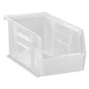 QUANTUM STORAGE SYSTEMS K-QUS230CL-8 8-PackStack and Hang Plastic Bin Storage Containers, 10" x 5" x 5", Clear