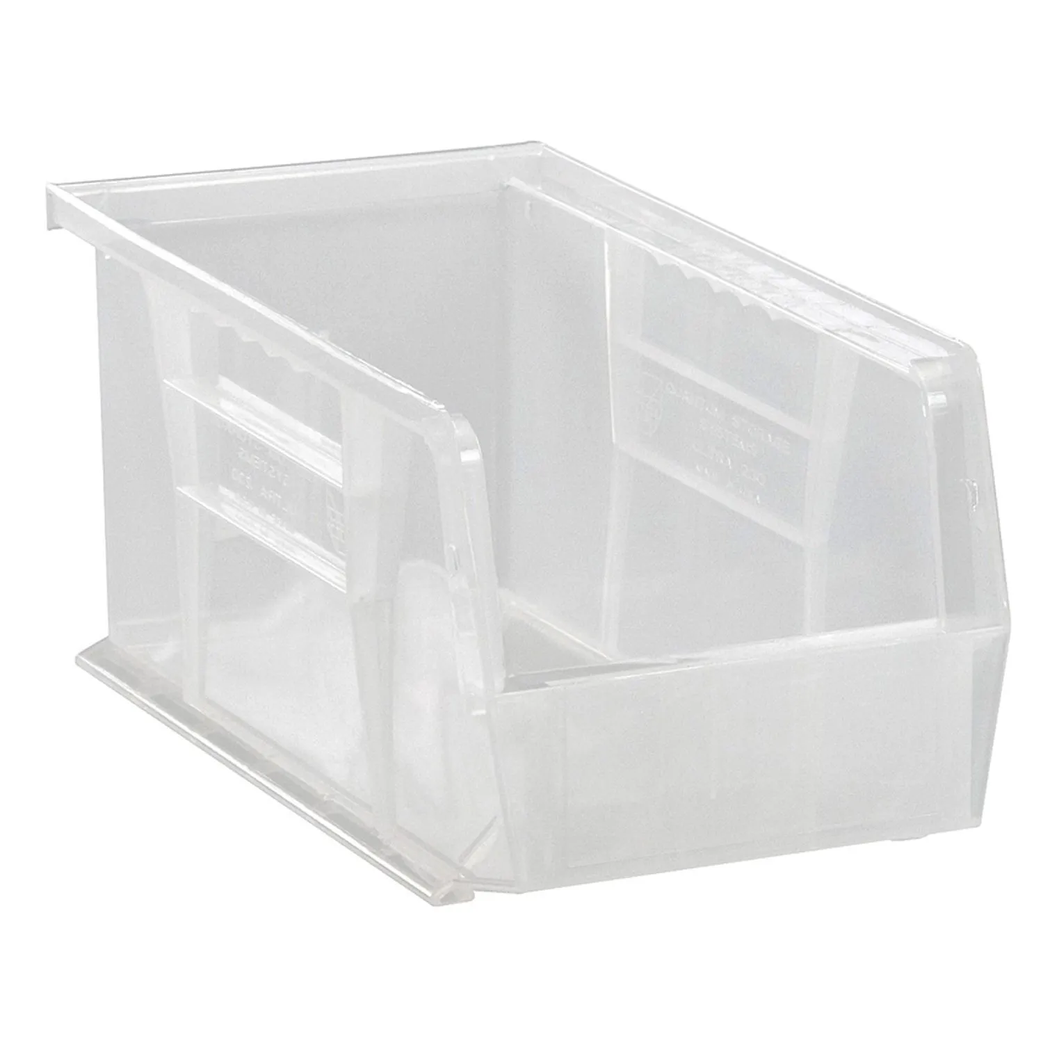 QUANTUM STORAGE SYSTEMS K-QUS230CL-8 8-PackStack and Hang Plastic Bin Storage Containers, 10" x 5" x 5", Clear