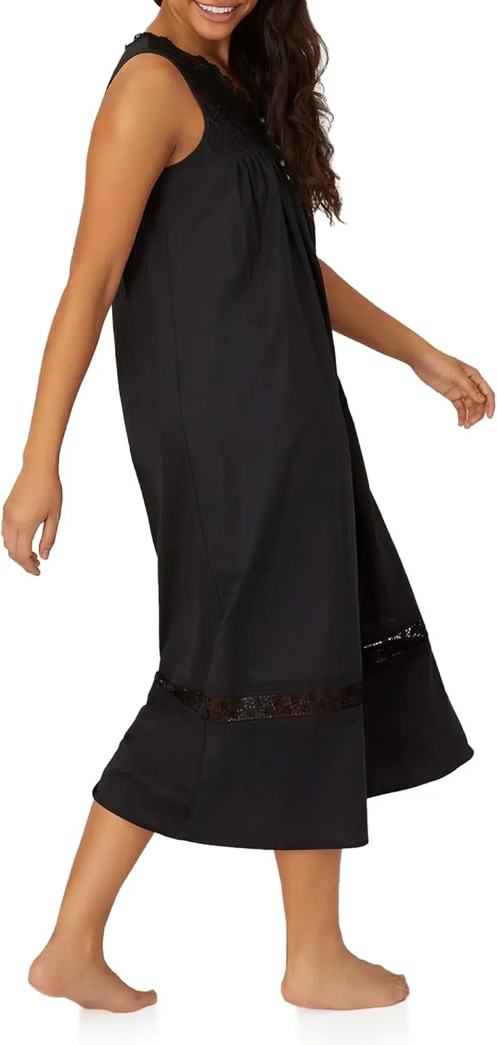 Queen Anne's Lace Women's Portofino Ballet Nightgown, 3X, Black - Nightgown, Sold Out, Machine Wash
