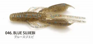 Raid Japan Worm Battle Hog 3.3inch 046 Blue Sujiebi