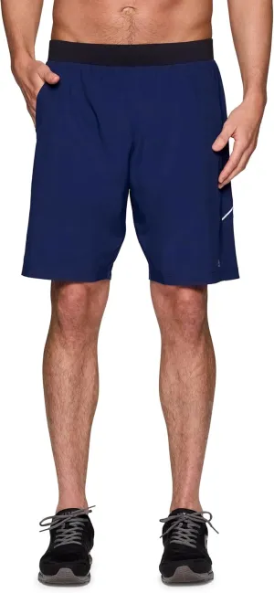 RBX Activewear Workout Shorts for Men, Quick Drying Woven Running Basketball Shorts with Flat Waistband, 9" Inseam