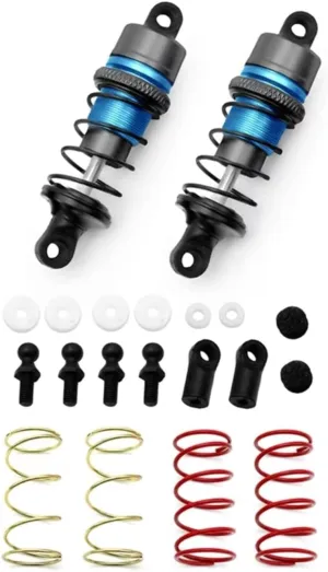 Rc Damper Shock Absorber 1Pair 63Mm 1/10 Of Metal Hydraulic Shock Absorbers RC Remote Control Car Flat For Racing Drift Parts Accessories Upgrade Replacement Use(Blue)