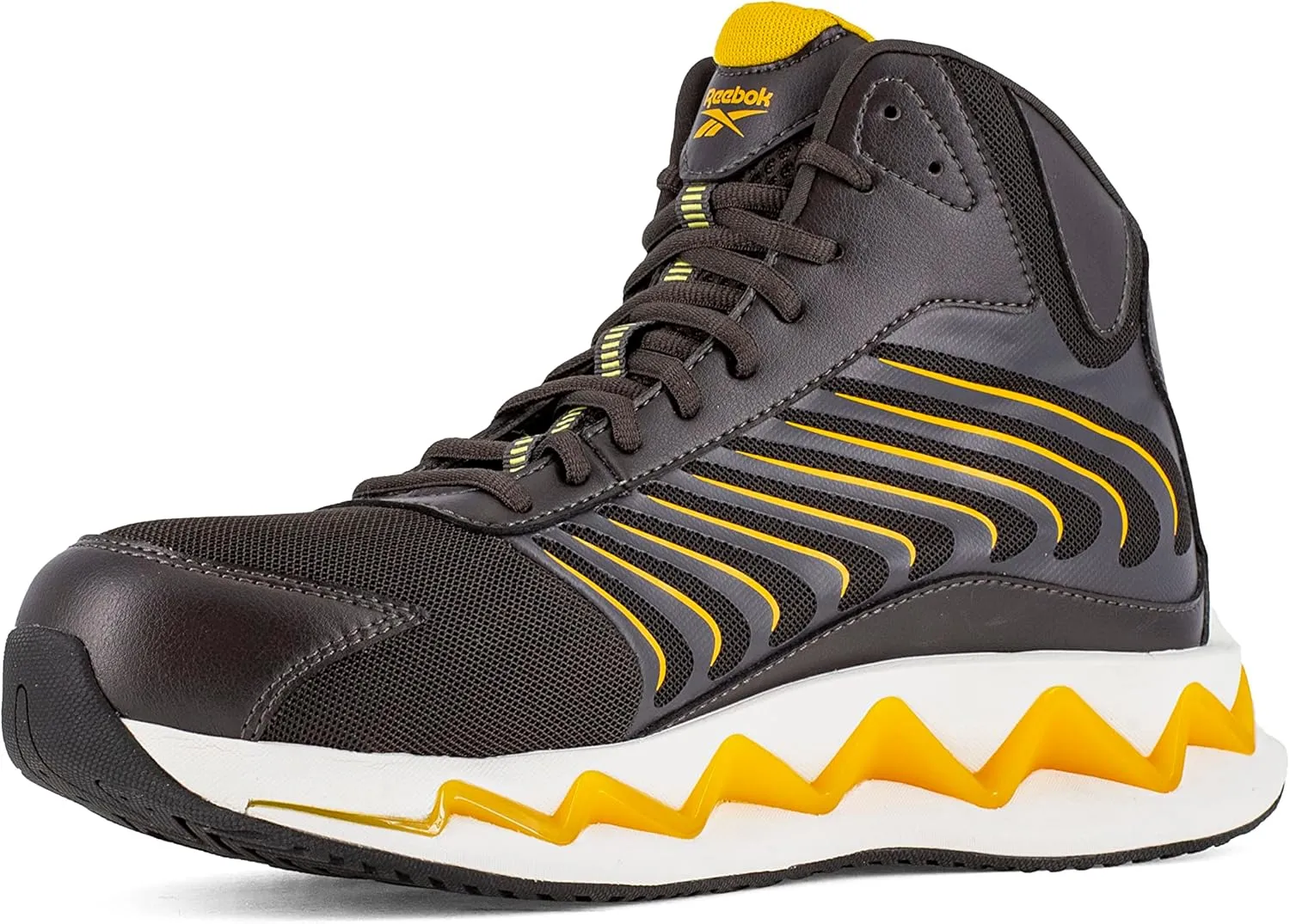 Reebok Men's Rb3226 Zig Elusion Heritage Work Construction Shoe Charcoal Brown Safety